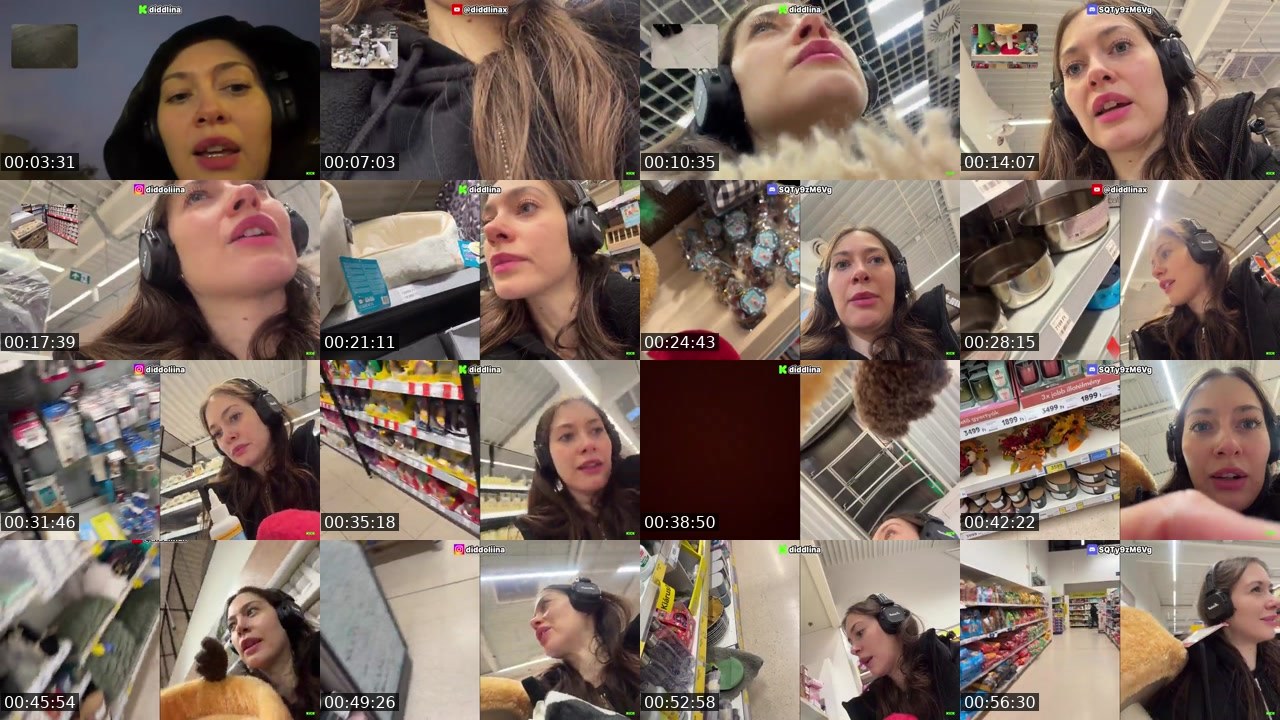 Contact-sheet preview of diddlina's Kick recording
