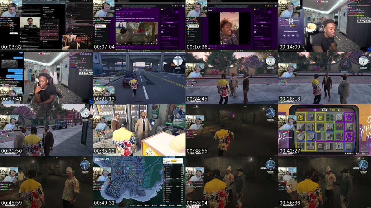 Contact-sheet preview of xQc's Kick recording