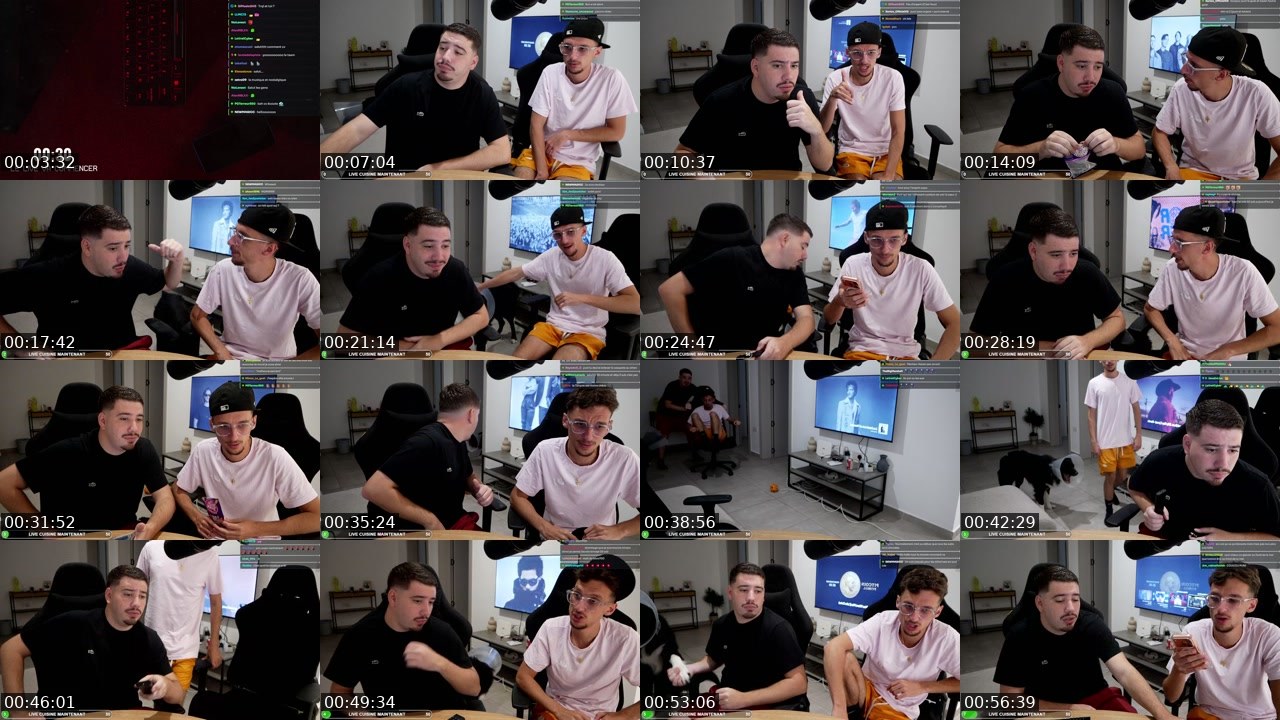Contact-sheet preview of PuniEnLive's Kick recording