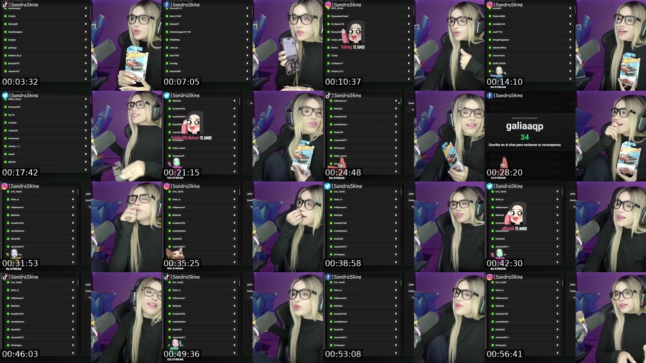 Contact-sheet preview of sandraskins's Kick recording