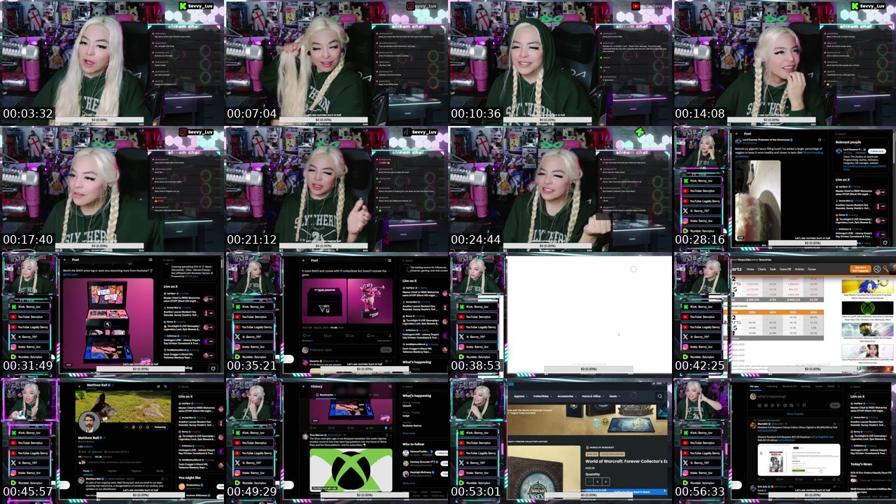 Contact-sheet preview of Sevvy_Luv's Kick recording