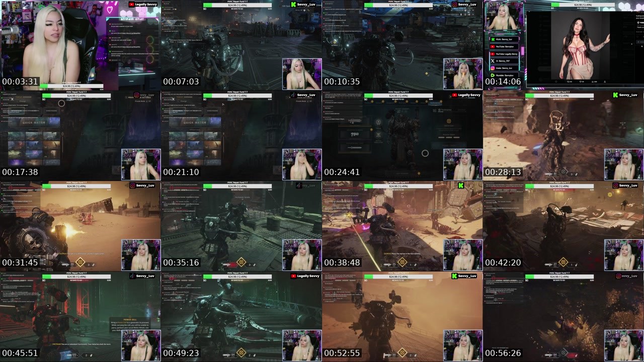 Contact-sheet preview of Sevvy_Luv's Kick recording