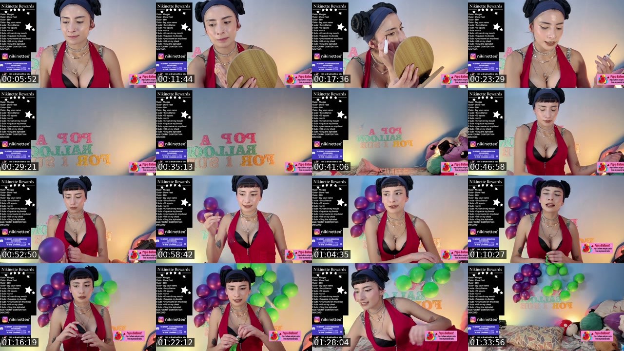 Contact-sheet preview of Nikinette's Kick recording