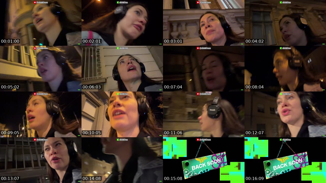 Contact-sheet preview of diddlina's Kick recording