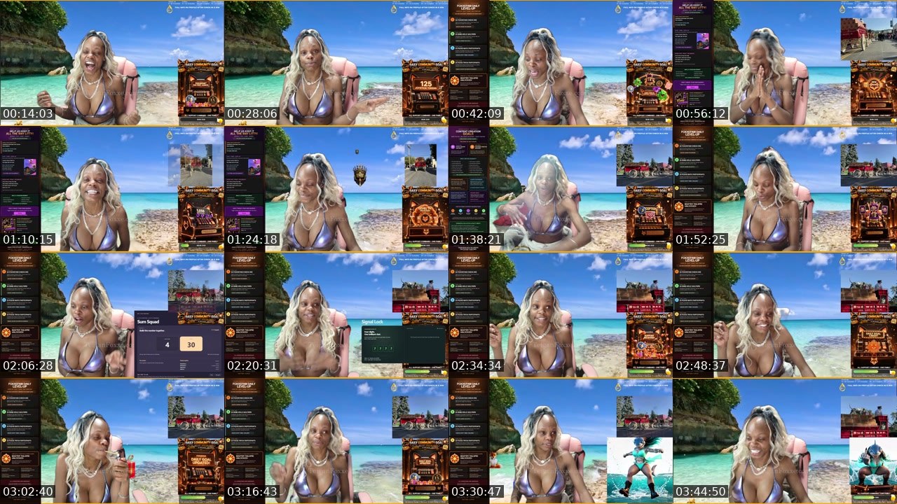 Contact-sheet preview of TeiganFoxxe's Kick recording